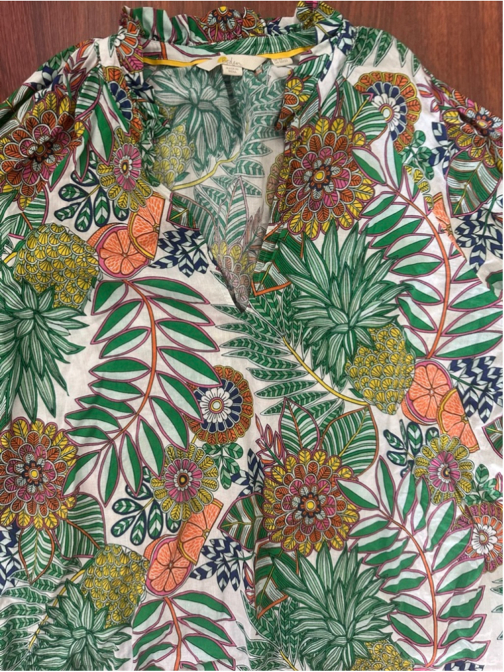 Women's Size 20 Boden Tropical Print Blouse - Picture 4 of 7
